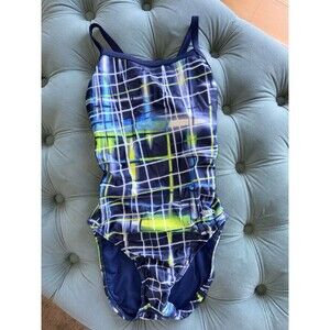 Speedo Womens Powerflex Eco One Piece Competitive Swimsuit Sz 30